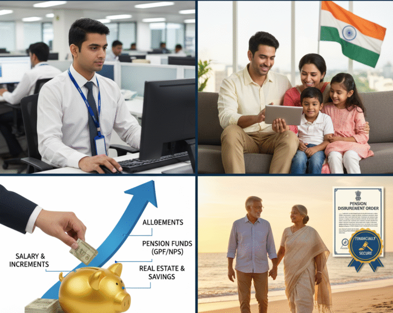Complete financial planning guide for government employees in India. GPF, pension optimization, salary structuring, tax benefits, and long-term wealth creation strategies for central and state government workers