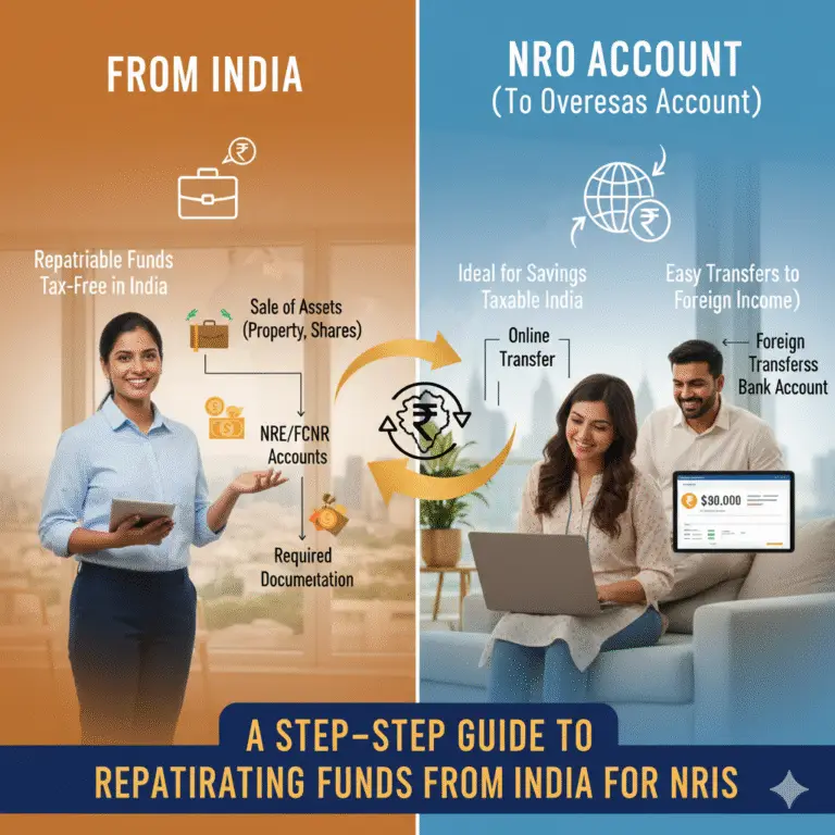 Complete step-by-step guide for NRIs on repatriating money from India. Understand NRE/NRO rules, USD 1 million limit, Form 15CA/15CB process, bank procedures, and documentation required.